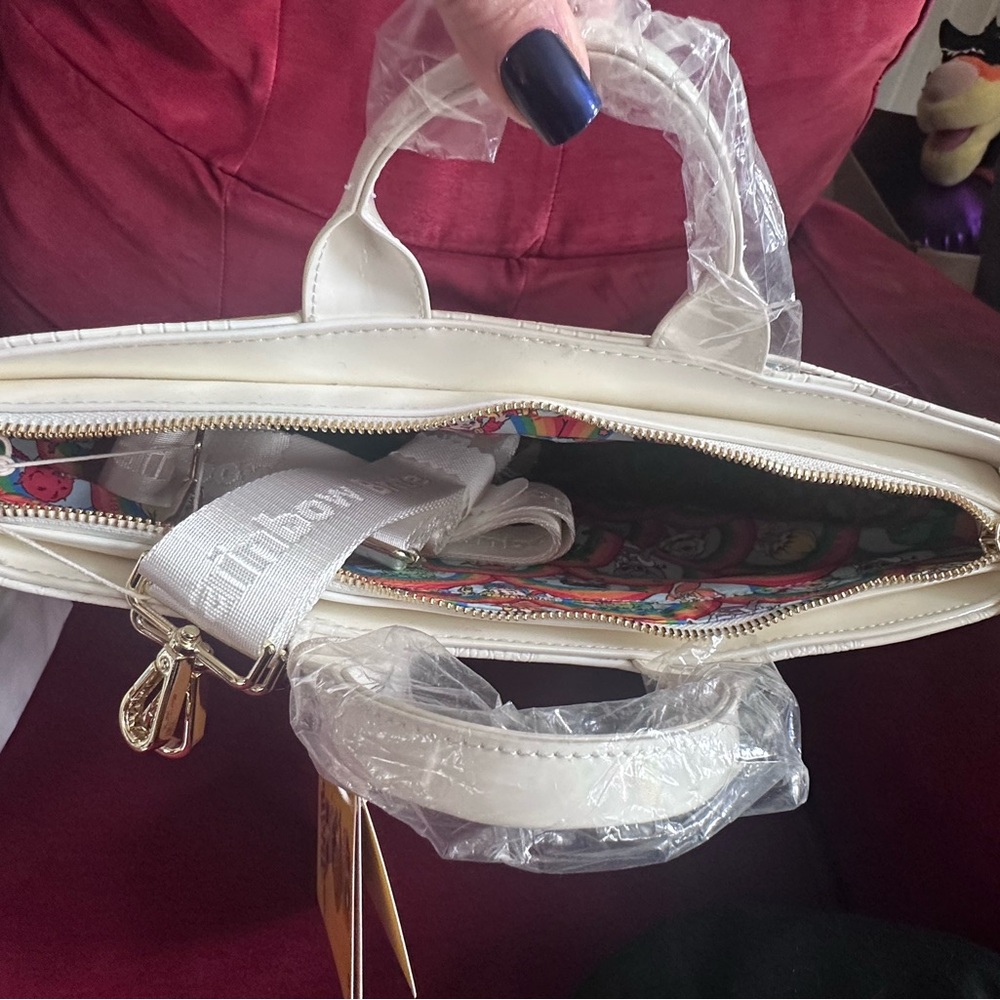 NWT Loungefly Rainbow Brite Iridescent Convertible Backpack & Tote Crossbody Bag - Picture 4 of 5